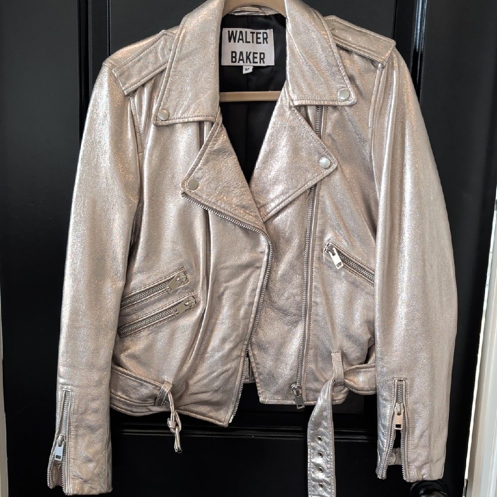 Walter Baker Leather Bomber Jacket